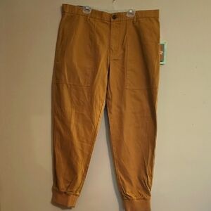 New Houston White Men's‎ Size Large Tan Camel Jogger Elastic Back Soft Cuff Pant